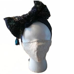 HANDCRAFTED "FIELDS OF IVORY" EMBELLISHED MASK